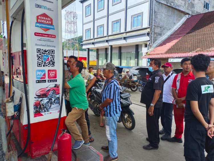 Pasca Kenaikan BBM, Polres Sibolga Amankan SPBU 