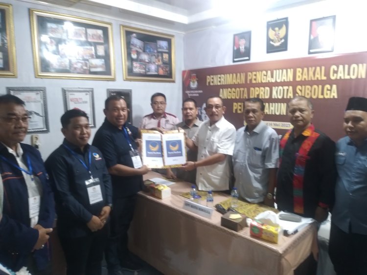 Partai Nasdem Kota sibolga, Daftarkan 20 orang Calegnya ke KPU Sibolga